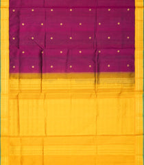 Maroon Handloom Korvai Silk Cotton Saree With Buttas & Contrast Border-SC3738