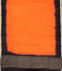Orange Woven Mysore Silk Saree With Floral Motifs-MS3077
