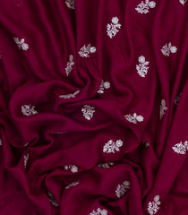 Magenta Woven Synthetic Blended Saree With Embroidered Motifs-EN2072