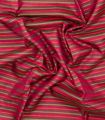 Crimson Handloom 9 Yards Kanchipuram Silk Saree With Veldhari stripes-KA15740