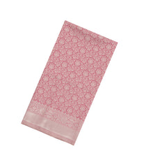 Pink Woven Art Dupion Saree With Floral Zari Motifs-BL5943