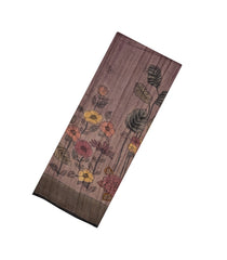 Lilac Woven Tussar Silk Saree With Printed Floral Motifs-TU3085