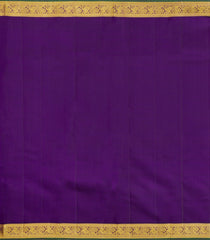 Purple Handloom Kanchipuram Silk Saree With Meena Checks-KA15306
