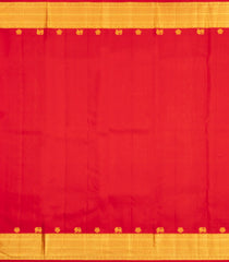 Red Handloom Kanchipuram Silk Saree With Zari Stripes & Motifs-KA16161