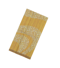 Mustard Printed Synthetic Tussar Silk Saree With Zari Checks & Motifs-SY0380
