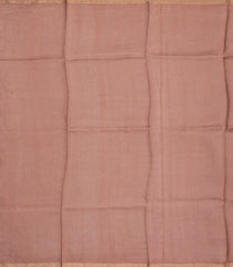 Dusty Pink Handloom Tussar Saree With Printed Floral Motifs-TU3048