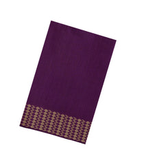 Magenta Woven Tussar Silk Saree With Thread work Border-TU3518