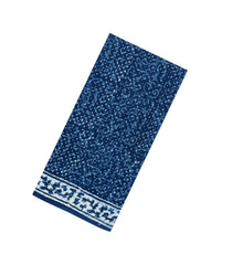 Indigo Printed Jaipur Cotton Saree With Floral Motifs-JC1450