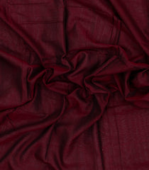 Dark Maroon Woven Chirala Cotton Saree With Printed Blouse-CR1519