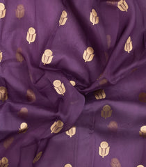 Lilac Woven Pure Organza Silk Saree With Zari Buttas-KS1108