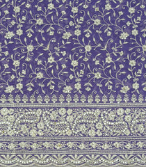 Lavender Woven Synthetic Blended Saree With Embroidered Motifs-EN2046