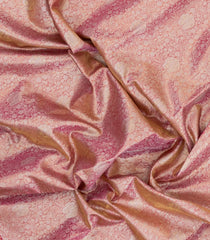 Crimson Woven Tissue Silk Saree With Floral Zari Motifs-KA15561