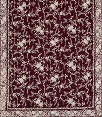 Maroon Woven Synthetic Blended Saree With Embroidered Floral Motifs-EN1987