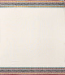 Off White Handloom Bengal Cotton Saree With Kamalam Buttas-BG1665