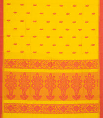 Yellow Woven Rasipuram Cotton Saree With Mango Motifs-RA2451