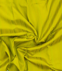 Lime Green Handloom Korvai Kanchipuram Silk Saree With Floral Stripes-KA16595