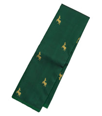 Dark Green Handloom Kanchipuram Silk Saree With Deer Buttas-KA12744