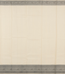 Off White Handloom Kanchipuram Silk Saree With Silk Thread Work Buttas-KA14038