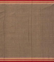 Dark Beige Woven Cotton Saree With Kasuti Hand Embroidery Motifs-EN1756