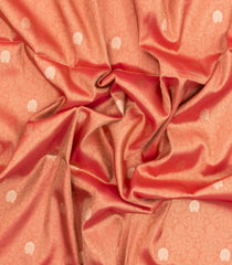 Peach Woven Art Dupion Tissue Saree With Floral Zari Motifs-BL5836