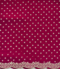 Magenta Woven Synthetic Blended Saree With Embroidered Motifs-EN2081