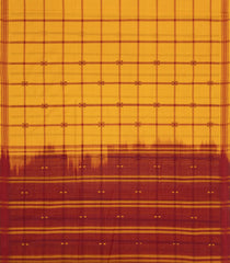 Yellow Woven Kadapa Cotton Saree With Checks-KN0700
