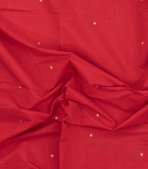 Red Handloom Village Cotton Saree With Buttas-VC1622