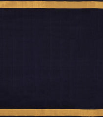 Black Handloom Silk Cotton Saree With Zari Border-SC4491