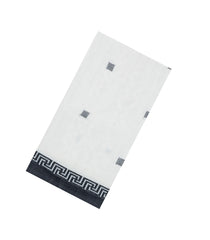 White Handloom Bengal Cotton Saree With Buttas-BG1613