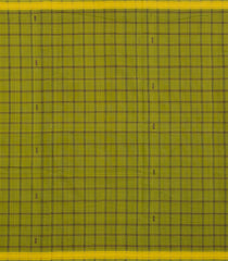 Leafy Green Woven Kadappa Cotton Saree With Checks-KN0760