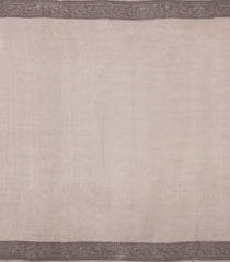 Grey Woven Tussar Silk Saree With Floral Buttas-TU3413