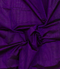 Purple Handloom Silk Cotton Saree With Contrast Border-SC4603