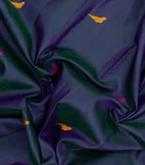 Navy Blue Handloom Kanchipuram Silk Saree With Meena Buttas-KA15310