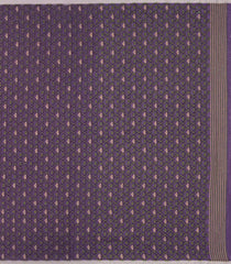 Purple Woven Bengal Cotton Saree With Floral Buttas & Tree Pallu-BG1421