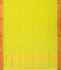 Neon Green Handloom Mangalagiri Cotton Saree With Contrast Border-MA0727