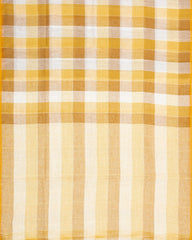 Sandal Woven Linen Saree With Checks-LI0710