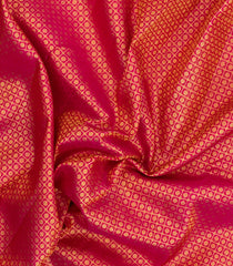 Pink Handloom Kanchipuram Silk Saree With Kamalam Motifs-KA15289