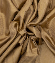 Taupe Handloom Kanchipuram Silk Saree With Zari Stripes-KA14577