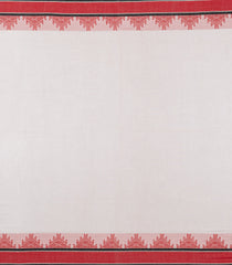 Off White Handloom Bengal Cotton Saree With Diamond Buttas-BG1549