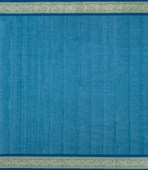 Cyan Handloom Kanchi Cotton Saree With Peacock Buttas-KC1724