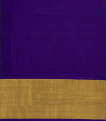 Violet Handloom Silk Cotton Saree With Zari Pallu-SC3930