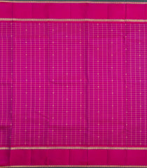 Purple Handloom Kanchipuram Silk Saree With Stripes & Contrast Border-KA16195