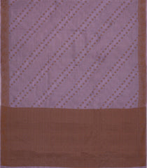 Lilac Woven Tussar Silk Saree With Floral Motifs-TU3151