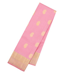 Baby Pink Handloom Kanchipuram Silk Saree With Annam Buttas-KA16322