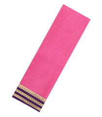 Pink Woven Mysore Silk Saree With Contrast Zari Border-MS3832