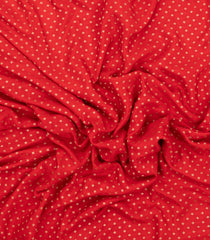 Red Handloom Banarasi Khaddi Georgette Silk Saree With Contrast Border-BE1821