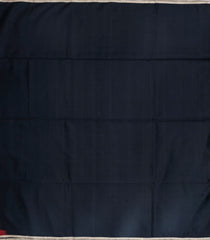 Black Handloom Soft Silk Saree With Stripes & Diamond Motifs-SO4162
