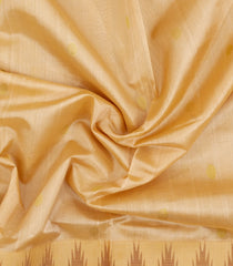 Sandal Handloom Korvai Silk Cotton Saree With Maroon Border-SC4405