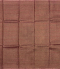Brown Woven Tussar Tissue Silk Saree With Checks-TU3447