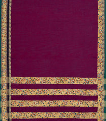 Magenta Woven Chirala Cotton Saree With Printed Border & Pallu-CR1377